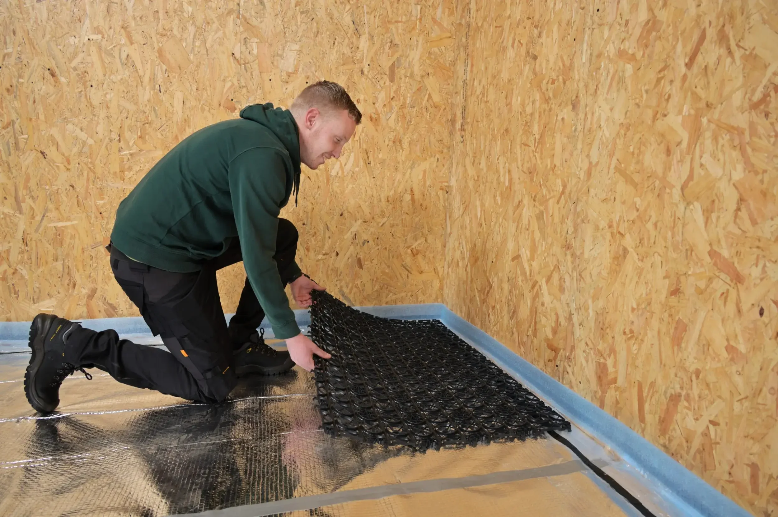 Installatie vloerverwarming van WARP Systems