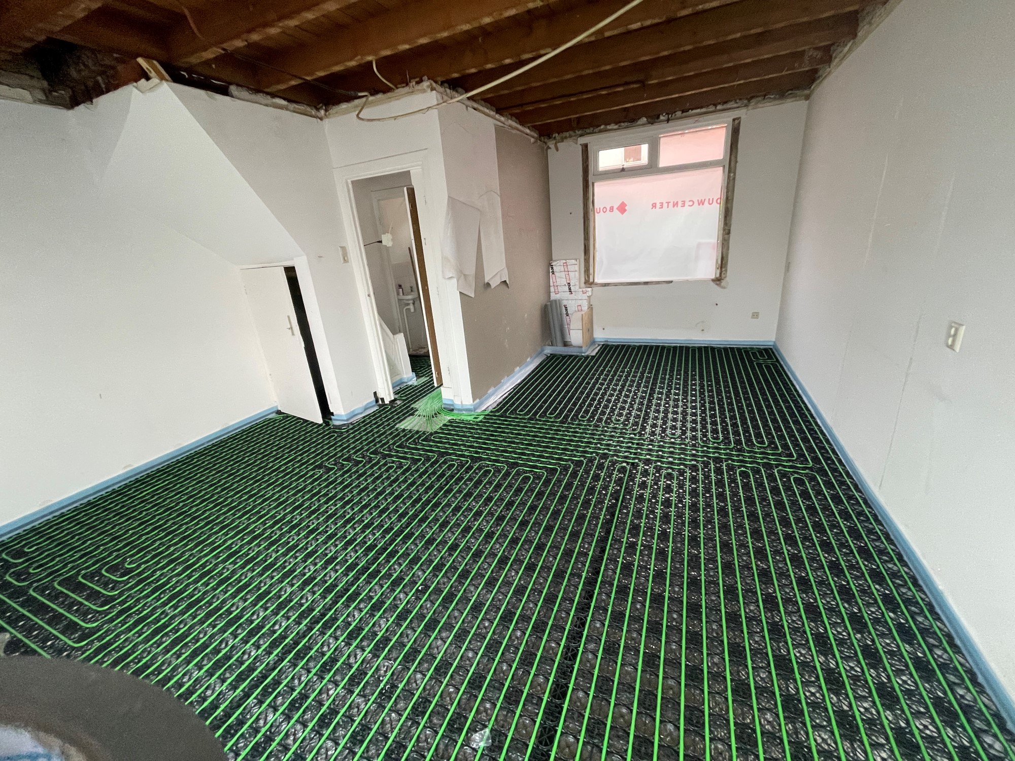 Vloerverwarming zonder afwerklaag