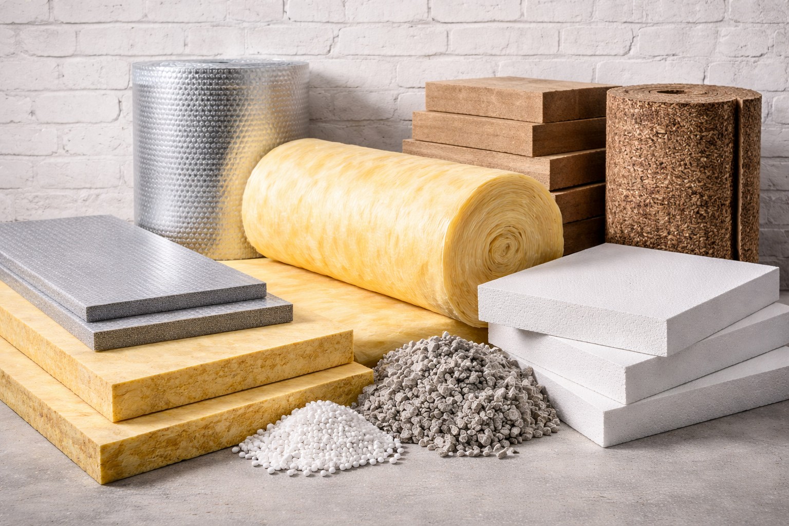 verschillende soorten (vloer)Isolatiematerialen